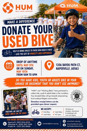 Bike Donation Drive flyer
